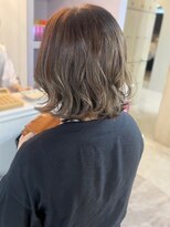 マリアバイアフロート(Maria by AFLOAT) 【山田】無造作切りっぱなしボブオリーブベージュ20代30代40代