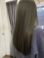 ヘアーアイスカルテット(HAIR ICI QUARTET) 大人可愛い透明感ブリーチなしくすみカラーオリーブグレージュ