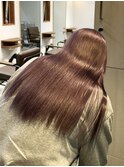 ラベンダーグレーパープルアッシュダブルカラーブリーチくすみ
