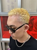 メンズカットハイトーンスパイキーショートEASY PUNK