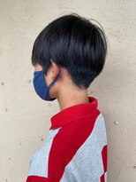 ピケ(pique)&nbsp;School Cut/暗髪/ラウンドマッシュ/アッシュブラック//20代/30代