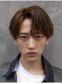 ニュアンスパーマセンターパート韓国マッシュパーマショート