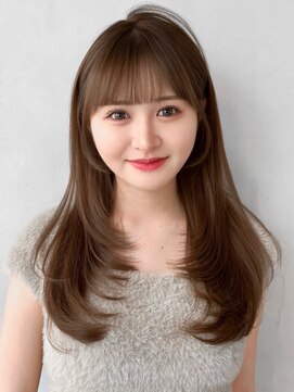 キリ 表参道(kyli) 斜めバングハイライトカラー艶感結べるボブくせ毛風カール