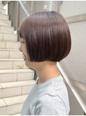 20代30代ショートボブ前髪ありボブミニボブ顔周りレイヤーカット