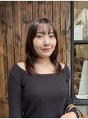 レイヤーカット/レイヤー/セミロング/ハッシュカット/代官山