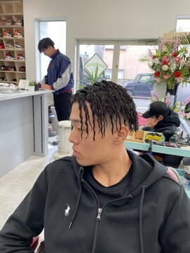 メンズ【スキンフェード×針金ツイストスパイラル】