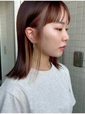 【イツモノトコロ】インナーカラーぱっつんミディアム