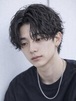 エイド 本店(aid)&nbsp;ツイストスパイラルパーマセンターパート無造作シャドウパーマ