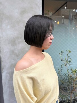 バートランド 白楽(Bertland) 島田/ミニボブ オリーブグレージュ 前髪なし 髪質改善 白楽