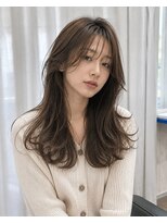 ルートヘア 辻堂店 韓国風レイヤーカット顔周りレイヤーアッシュグレージュ20代☆