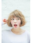 ～毛先パーマ　ワンカール×夏ショートボブ～