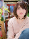 *+COVER HAIR+*…流しバングでオトナショート☆a