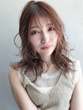 アイティー バイ アルバム 浦和店(IT by ALBUM) セミディウルフ_オリーブカラーハイライトカラー_97435