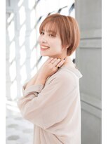 トティア 福島(Totia)&nbsp;【Totia福島】大人かわいいナチュラルショート×ピンクベージュ