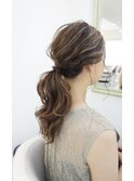 ナチュラルポニーテール　ヘアセット