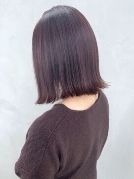 アイティーバイアルバム 八王子店(IT by ALBUM) パープル_マロンベージュAラインボブかきあげロング_ba318942