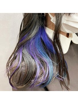 ムード カナザワ(mood kanazawa) インナーカラーブルーパープル☆ミディアム