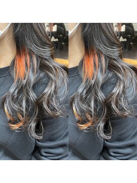 ヘアーサロン リバース(Hair Salon Rebirth) 【防府/Rebirth】地毛×ボーダーオレンジ