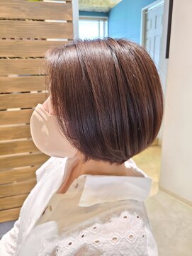 ラクヘアー 上福岡店 髪質改善ハリウッドTR大人ノーブルショートボブナチュラル