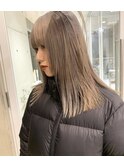 きりっぱなし/ベージュ/ダブルカラー/ボブ 四条 四条河原町