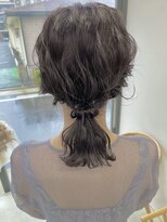 ヘアー アイス 御器所本店(HAIR ICI)&nbsp;20代30代40代♪大人可愛いブラウンカラーゆるふわローポニー