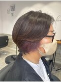 【Lee大阪店】ショートボブ×インナーバイオレット/新出奈津樹