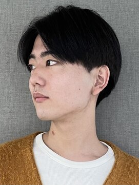 フイ 代々木(Hui) メンズ/アップバング/ツーブロックマッシュ/束感ショート波巻き