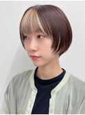 【長谷川】顔まわりレイヤーがお洒落なマッシュショート