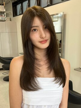 ベレーザシェルト(Beleza scelto) 4507アッシュブラック髪質改善レイヤーロング艶髪ワンホンヘア