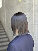 アース 天満橋店(HAIR & MAKE EARTH) 20代30代40代髪質改善艶感ストレート透明感結べるくびれボブ