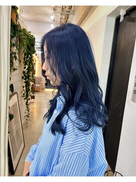 ジゼル 博多筑紫口店(GiseL) ネイビーブルー@gisel_taisei_