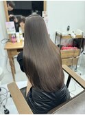 韓国ヘア/レイヤーカット/ブリーチなしカラー/グレージュ