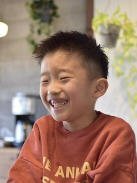 リム メンズヘア(LIM men's hair) 冬髪スパイキーボックスショート【キッズカット/メンズヘア】