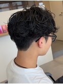 波巻きスパイラルパーマメンズマッシュパーマツイストパーマ
