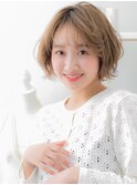 ハイトーンカラー小顔金髪ショートボブTb11越谷20代30代40代