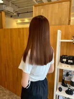 ルアナバイヘアエスクール(Luana by hair S.COEUR) ブラウンカラー/ぱつっとロング/大阪枚方美容室