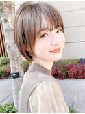 Say.ひし形ショートひし形ボブヘーゼルグレージュショートボブ
