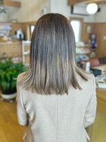 ヘアーメイクアップ ジーノ(hair&makeup gino) ハイトーンのセミロングボブ