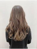 アースカラーくびれヘアツートンカラーデザインカラー外国人風