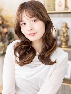 カバーヘア ブリス 志木南口駅前店(COVER HAIR bliss) ココアブラウン波巻きカールワンホンレイヤーc7志木20代30代40代