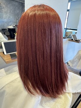 レジェ(LEGE) 白髪を活かしたボルドーカラー