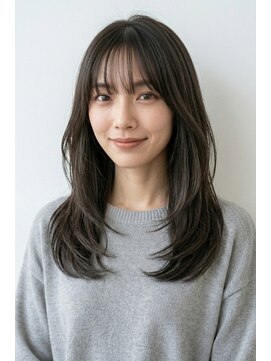 エマ(emma) 小顔見え◎20代30代40代、手入れ簡単レイヤーカットグレージュ