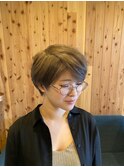 大人なベージュ系ショート