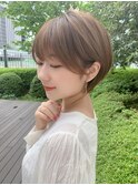 ピアスが可愛い☆耳掛けショートボブ
