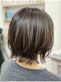 肩上レイヤーボブ/ナチュラルハイライト