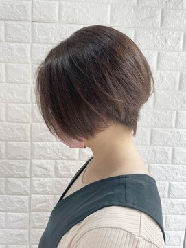 ヒップスデコ(Hip's deco) 丸みとくびれの小顔ショートボブ×シアーカラー20代30代40代