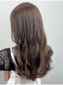 オリーブベージュ_チェリーブラウンフェミニンロング_ba403842