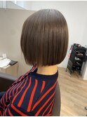 地毛風ストレート×梅雨対策×ボブ×縮毛矯正×湿気対策×ボブ