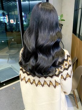 ロンドエニカ 大宮(Lond enika) ブリーチなし　ブルーブラック　韓国　【大宮美容室】