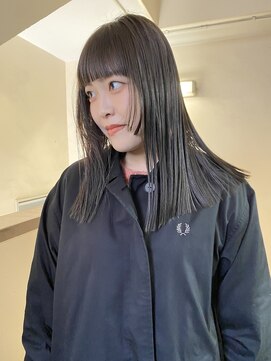 ソイ 下北沢(soi) ぱっつんロング/オリーブグレー